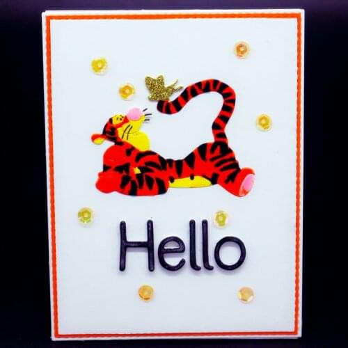 SCD1172 Tiger Metal Cutting Dies For Scrapbooking Stencils DIY Album Cards Decoration Embossing Folder Craft Die Cuts Tools