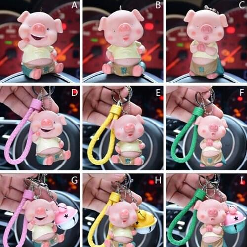 Lovely Cute 3D Kiss Pig Keychain For Couple Keyring Gift For Lovers Women Favorite Car Key Holder Bag Accessories 12 Styles