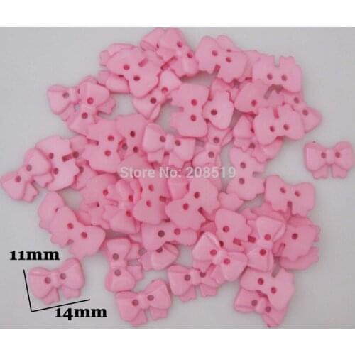 NB0103 pink buttons 120pcs 11mm*14mm Bowtie shape kids clothes button sewing accessory