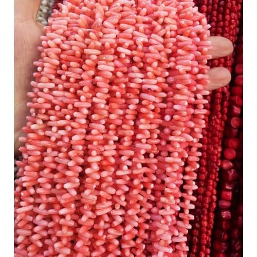 New Fashion Style Coral Loose Beads Red Color Size 3mmx9mm DIY Jewelry for Necklace Bracelet Sold Per Strand 15 Inch