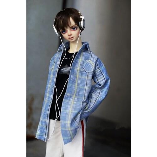 BJD Doll clothes suitable for 1-3 1-4 size suit ruffled loose shirt printed t-shirt red and white sports pants doll accessories