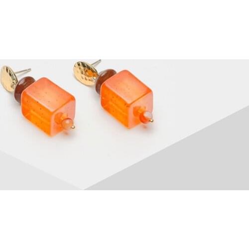 M28-Amorita boutique square geometric simple eardrop