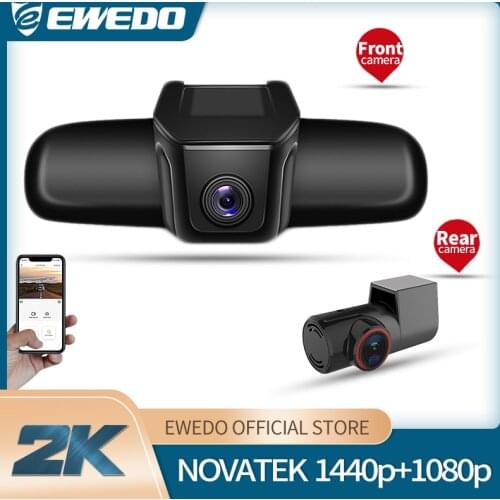 Sameuo U680 Dash cam Front and Rear Hidden Car Dvr Camera HD 1440P 1080P loop record APP control record the driving process