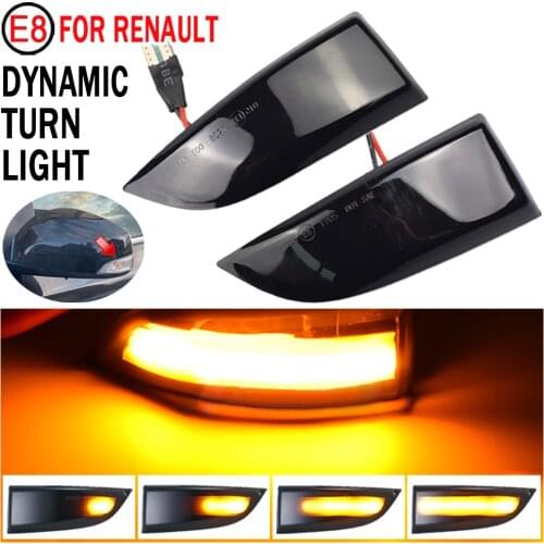2pcs For Renault Grand Scenic III 2009-2015 LED Dynamic Turn Signal Light Side Mirror Sequential Blinker Indicator Lamp