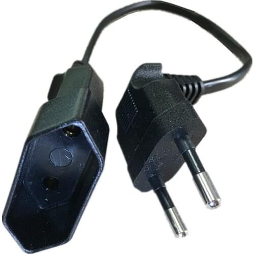 European EU 2 Prong VDE Bend Angle Male to Female Power Extension Cord Cable for PC Computer PDU UPS 0.3M/0.6M