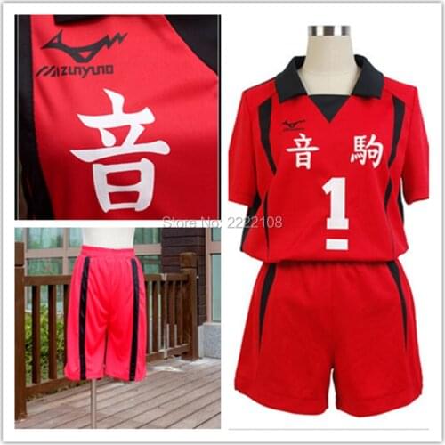 Anime Haikyuu Nekoma High School Uniform #5 Kenma Kozume #1 Kuroo Tetsurou Volleyball Team Cosplay Costume Sports Wear Uniform