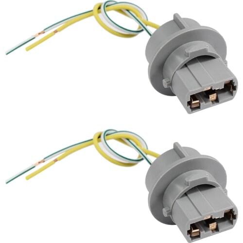 YUNPICAR 7440 T20 7441 Socket Wire Connector for Turn Signal/Reverse Light Bulbs Socket (Pack of 2)