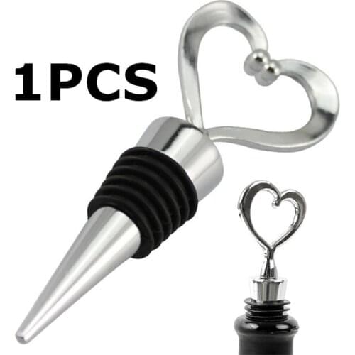 1Pcs Elegant Heart Shaped Red Wine Champagne Collection Wine Bottle Stopper Twist 301-0606