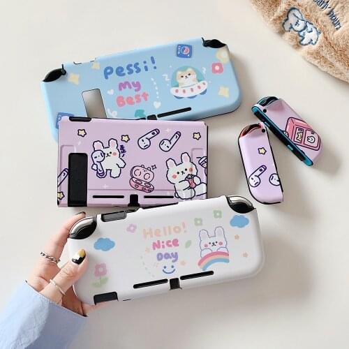 Lovely Nice Day Cute Cartoon Bunny Switch Game Console Protective Cover For Nintendo Switch And Lite Case