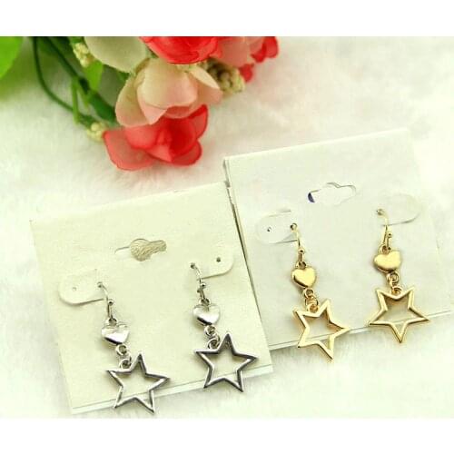 Hot Selling Simple Stylish Hollow Star Women Drop Earrings Gold Heart Dangle Earrings Female 2021 Wholesale Oorbellen