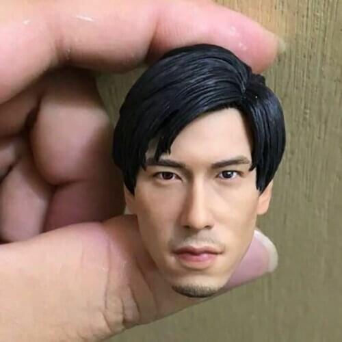 1/6 HK Star Roy Cheung Head Sculpt PVC Male Soldier Head Carving Fit 12'' Action Figure Body In Stock