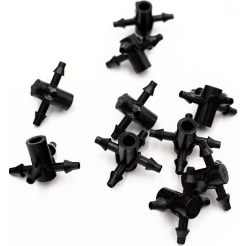 600pcs/pack Five Ways 3/5mm Hose Splitters Arrow Dripper Connectors Micro Drip Irrigation Fittings Connector For 4mm Emmiters