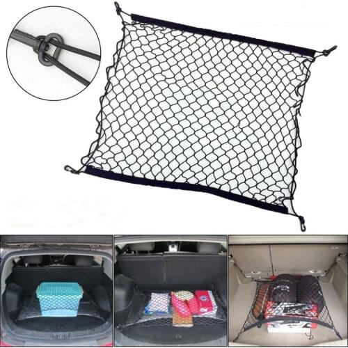 70*70/110*60 Car Trunk Storage Net Elastic Nylon Boot String Mesh Organizer Rear Trunk Luggage Net Holder Auto Accessories