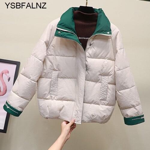 Abrigos Mujer Invierno 2021 Korean Loose Ladies Cotton Clothes Stand Thicken Bread Service Short Autumn Winter Fashion Clothing