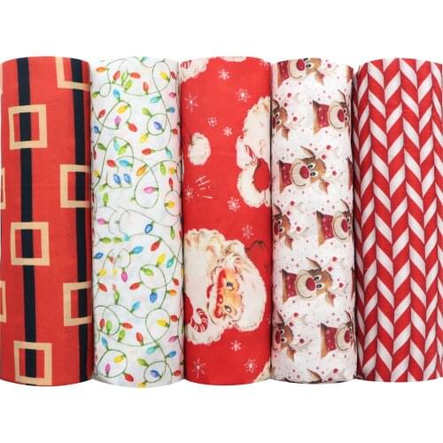 David accessories Christmas Polyester Cotton Fabric for Sewing Dress Cloth Making DIY Cushion Cover,c13579