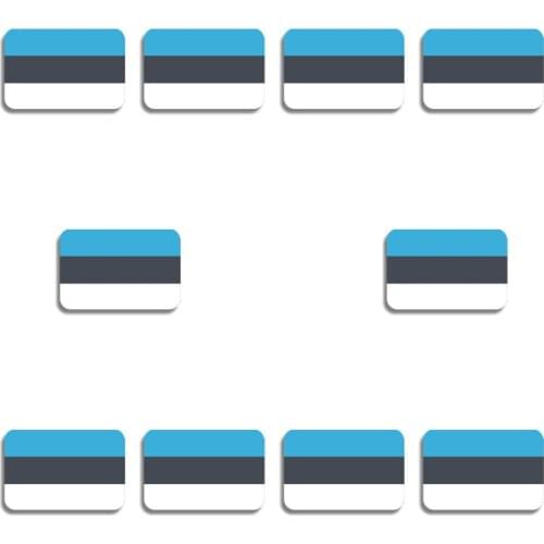 10Pcs/Lot Estonia Flag Shirt Brooch Acrylic Lapel Pin For Backpacks Coat Hat Classic Patriotism Badge Ornament