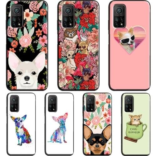 Chihuahua Face Floral Dog For Xiaomi Mi 11 Ultra Note 10 Lite Mi 9T 10T Pro A3 Coque For POCO X3 Pro M3 F1 F3 Case