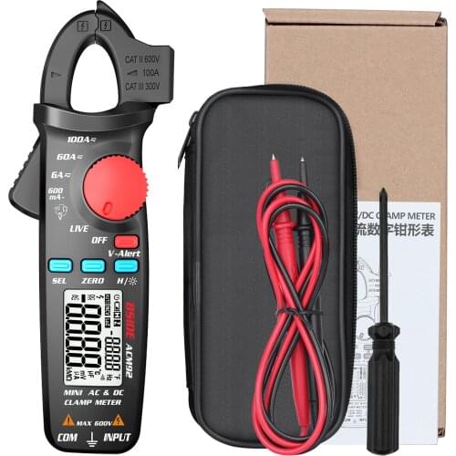 BSIDE ACM92 LCD Digital Clamp Meter 6000 Counts True RMS AC/DC Multimeter Auto Range Mini Handheld Universal Meter Measure Test