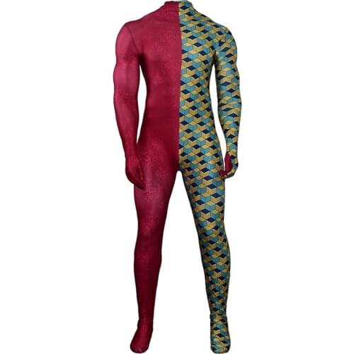 Demon Slayer Cosplay Tomioka Giyuu Costumes Fullbody Zentai Jumpsuit Adult Men Women Jumpsuit Rompers