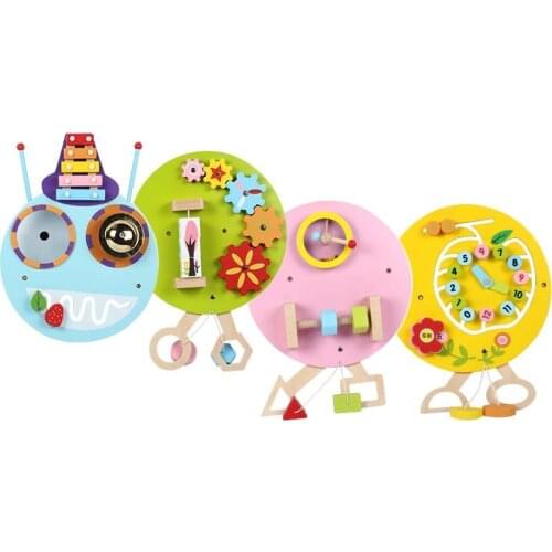 Childrens Early Childhood Toy Wall Caterpillar Game Board Multi-game Combination Montessori Kids Color Shape Recognition Wooden