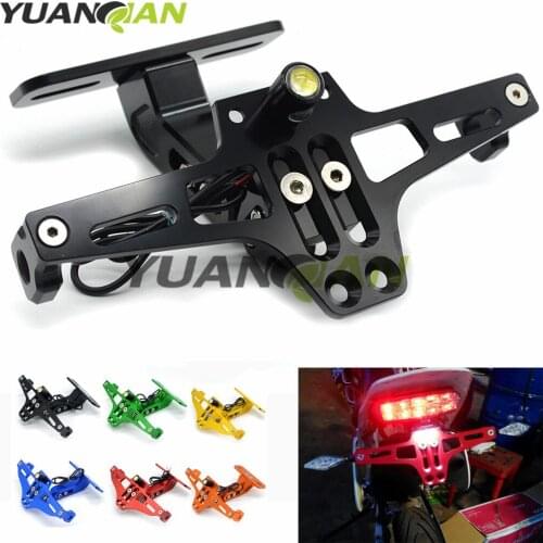 For Suzuki TL1000R SV1000 S GSX1250F GSXR600 GSXR1000 CNC Motorcycle Adjustable License Number Plate Frame Holder Bracket Mount
