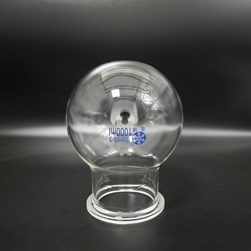 Single-layer spherical round bottom open reactor bottle,Capacity 1000ml,100mm flange outer diameter,Reaction flask