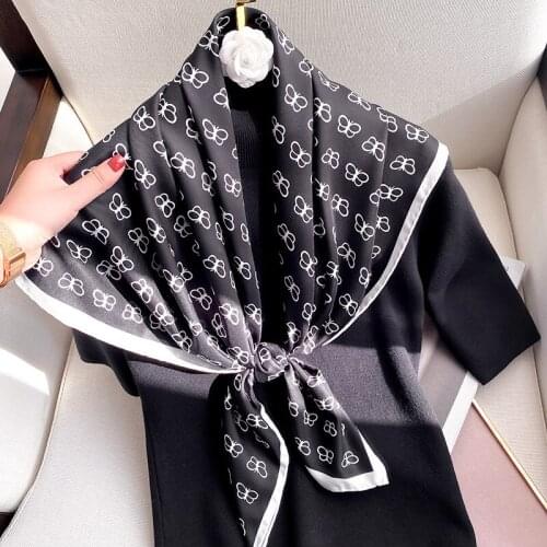 KOI LEAPING new urban fashion temperament 90 small butterfly large square scarf female handmade twill silk scarf dual-use shawl