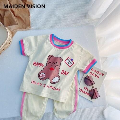 Girls Clothing Sets 2021 Summer Girls Clothes CartoonsT-shirt Pants Outfit Kids Tracksuit Children Suit 1 2 3 4 5 6 year