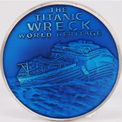 Beautiful Titanic Residual Shell Silver Coin The Titanic Wreck World Heritage Commemorative Coins Souvenir Gifts Metal