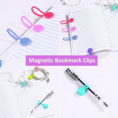Magnetic Cable Organizer PC Cable Management Be Bookmark Ties Winder Wire Holder Wrap Charger Protector Cable iPhone