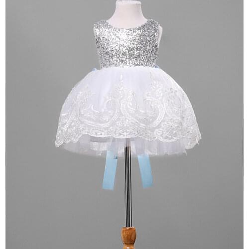 Sweet Lovely Princess Baby Kids Girl Bowknot Lace Floral Dress Christmas Party Formal Dresses