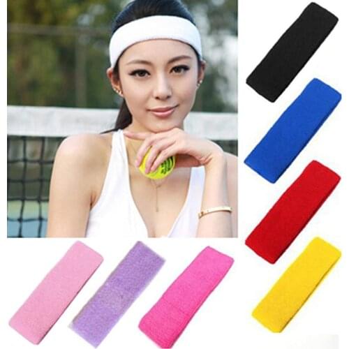 Fashion Women Men Sport Sweat Sweatband Headband Yoga Gym Stretch Head Hair Band