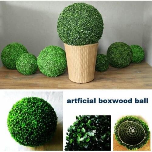 New Grass Bonsai Artificial Topiary 12/18/23/28cm/33cm Green Simulation Ball Shop Mall Supplies Indoor Outdoor Decoration