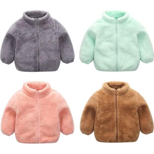 Fall winter baby boys girls clothes outfits warm plush jacket outerwear for newborn baby boys girls clothing coats babies cloth