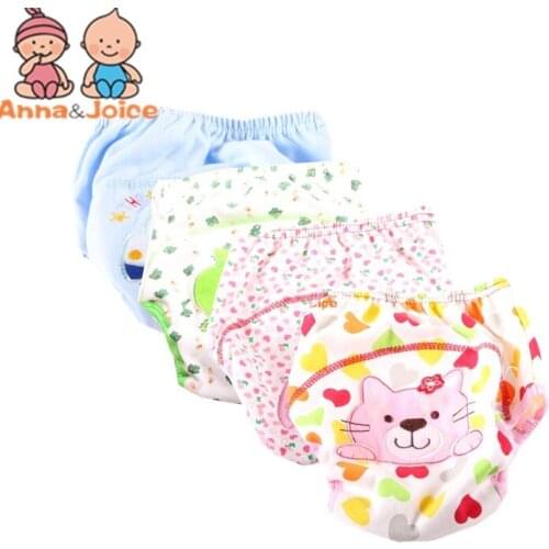 10 Pcs/Lot Baby Training Pants Baby Diaper Reusable Nappy Washable Diapers Cotton Learning Pants