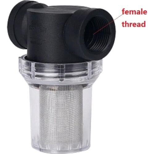 1/2'' 3/4'' 1'' Visible Transparent Water Pipe Pre-Filter Large Flow Garden Irrigation Connector 40/80Mesh Filter Net