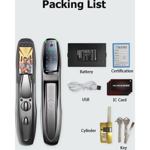 Qleung S916max Automatic Intelligent Fingerprint Eye Cat Camera Card Password Smart Wifi Door Lock