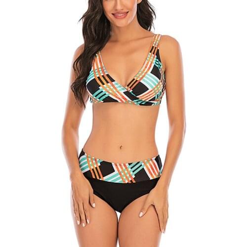 Plus Size S-8XL Sexy Plaid Bikini 2020 Swimsuit Women Bathing Suit Push Up Swimming for Women Swimwear Female Brazilian Bikinis