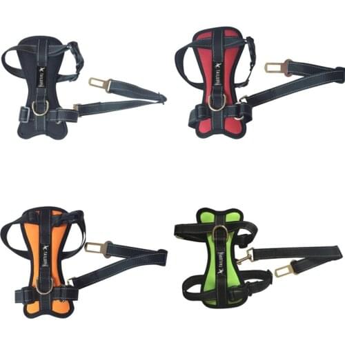 Medium Large Pet Dog Nylon Dog Harness Vest No Pull Adjustable Reflective Durable Naughty Dogs Vest Safety Leads Walking Running