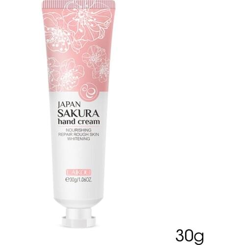 Sakura Hand Cream Soothing Repair Damaged Skin Hydrating Moisturizing Nourishing Anti-dryness Firming Skin Hand Care 30g