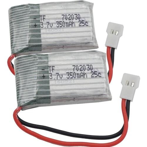 XINJ 2pcs 3.7V 350mAh 25C Lipo Polymer Li Battery 702030 XH254 Plug For DFD F182 F183 H8C RC Drone Mini Quadcopter & Helicopter