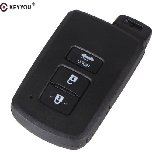 KEYYOU Replacement Smart Remote Key Shell Case Fob 3 Button For Toyota Avalon Camry