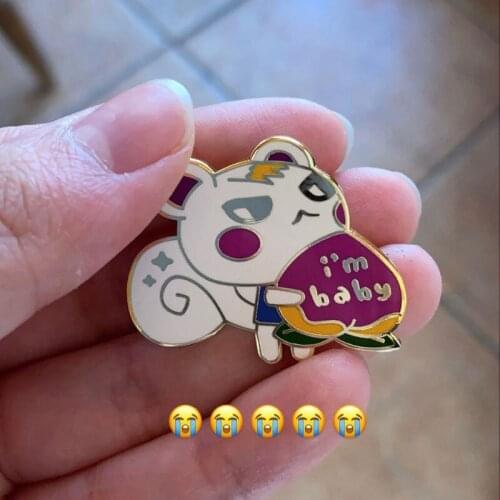 Villagers NPC Marshal I'm Baby Hard Enamel Pins Cute Animals Squirrel Brooch Women Men Backpack Hat Bag Collar Lapel Badges