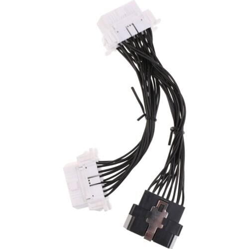 1 to 2 Interface OBD2 OBDII M to F Extension Conversion Cable Splitter Cord High Performance