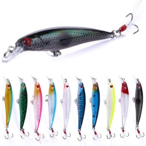 1Pcs Floating Wobblers Minnow Fishing Lure 8g Crankbait Artificial Hard Bait Bass Lure Plastic Fish Fishing Tackle Accessories