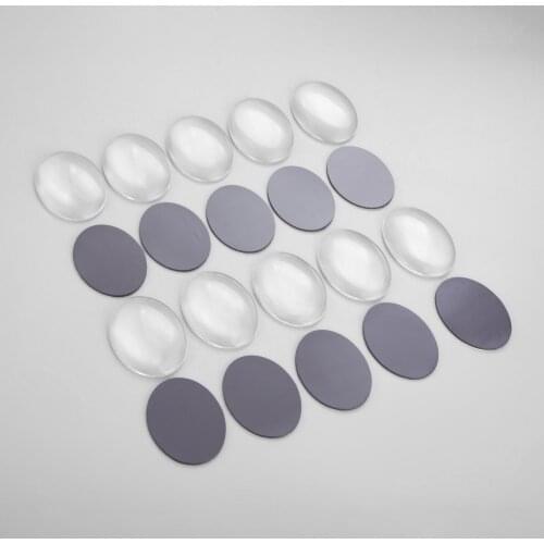 10sets Oval Clear glass dome cabochon + Fridge Magnet Sticker DIY Craft Flat-back Jewelry making decoration cameo Hicello