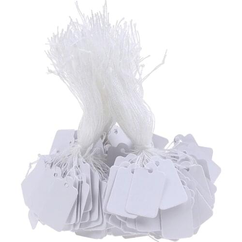 100/200/300Pcs label tie string strung ticket jewelry merchandise display price tags