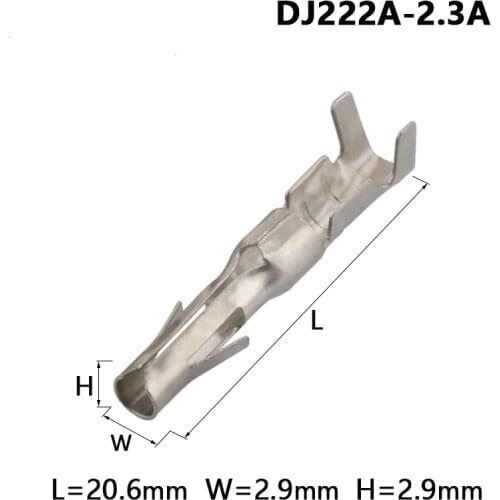 2000 Pcs DJ222A-2.3A H62 Brass Tinned 2.3mm Automotive Terminal Automotive Connector Female Terminal