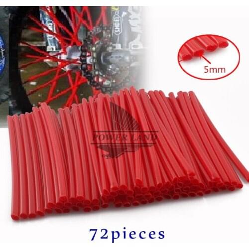 72pcs Motorcycle Motocross Dirtbike Wheel Rim Wrap Cover Kit Skin Covers Universal Fit Black, Blue, Red