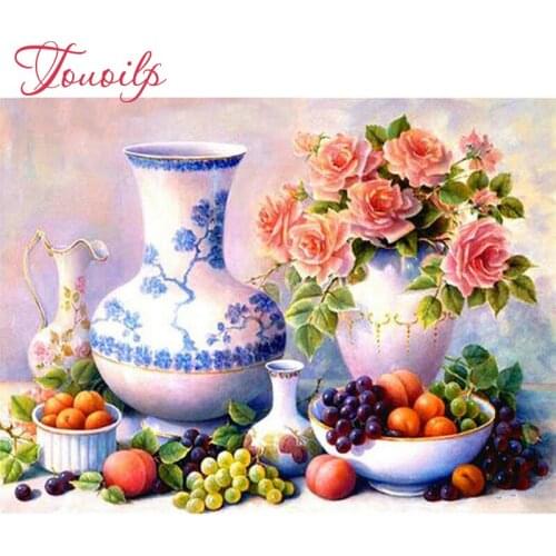 Diamond Embroidery flowers round drill diy 5d diamond painting cross stitch pink roses mosaic kit Home Decoration rolled packing